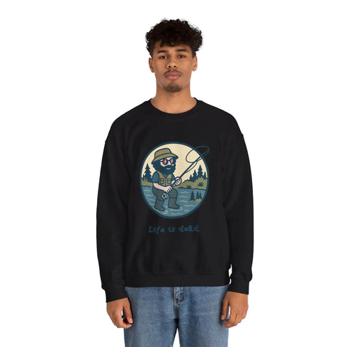 Grateful Dead - Fly Fishin' Jerry | Life is dead. Crewneck Sweatshirt - StealieShop